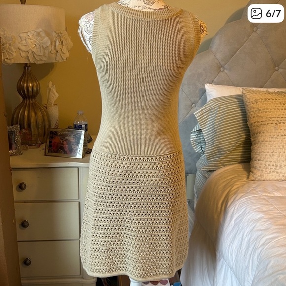 RED Valentino Beige Sleeveless Mini Dress - Picture 6 of 7